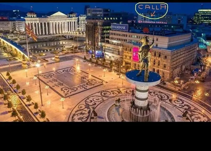 Calla 3 Apartment-main Square,in The Shooping Center - Parking Slot With Securiti And Video Скопье